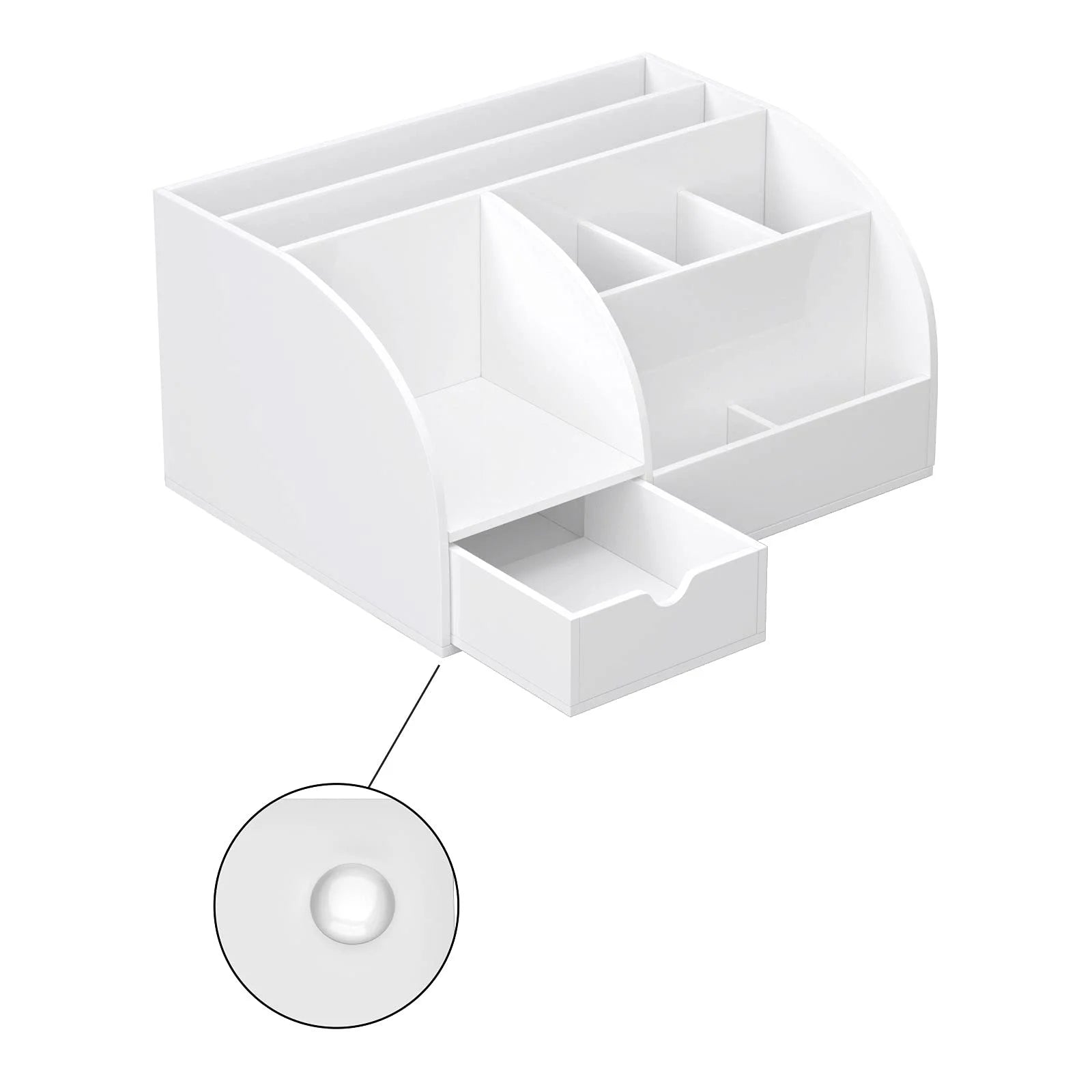 Desk Organizer Office Accessaries,Pen Organizer Storage with 8 Compartments +1 Drawer Desk, Fits for Pens, Scissors, Notepads & Office Supplies