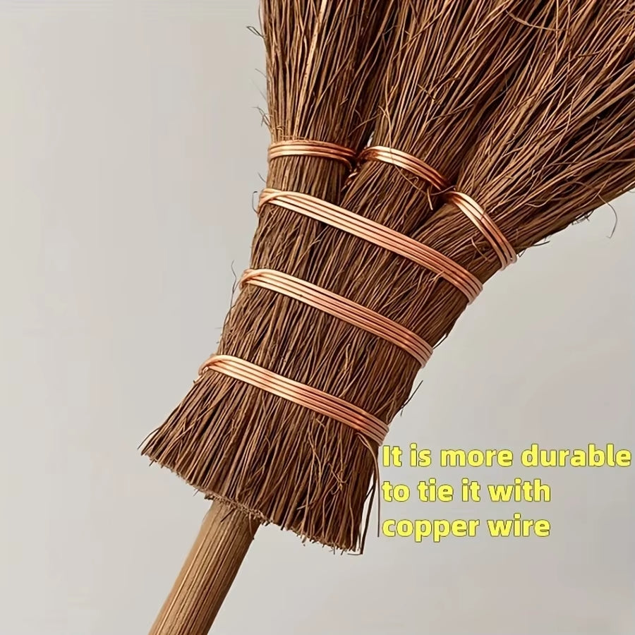 1Pc Natural Mini Broom, Portable Desktop Cleaning Tool, for Keyboard and Crevice Dust Removal, Office Desktop Accessory-Office